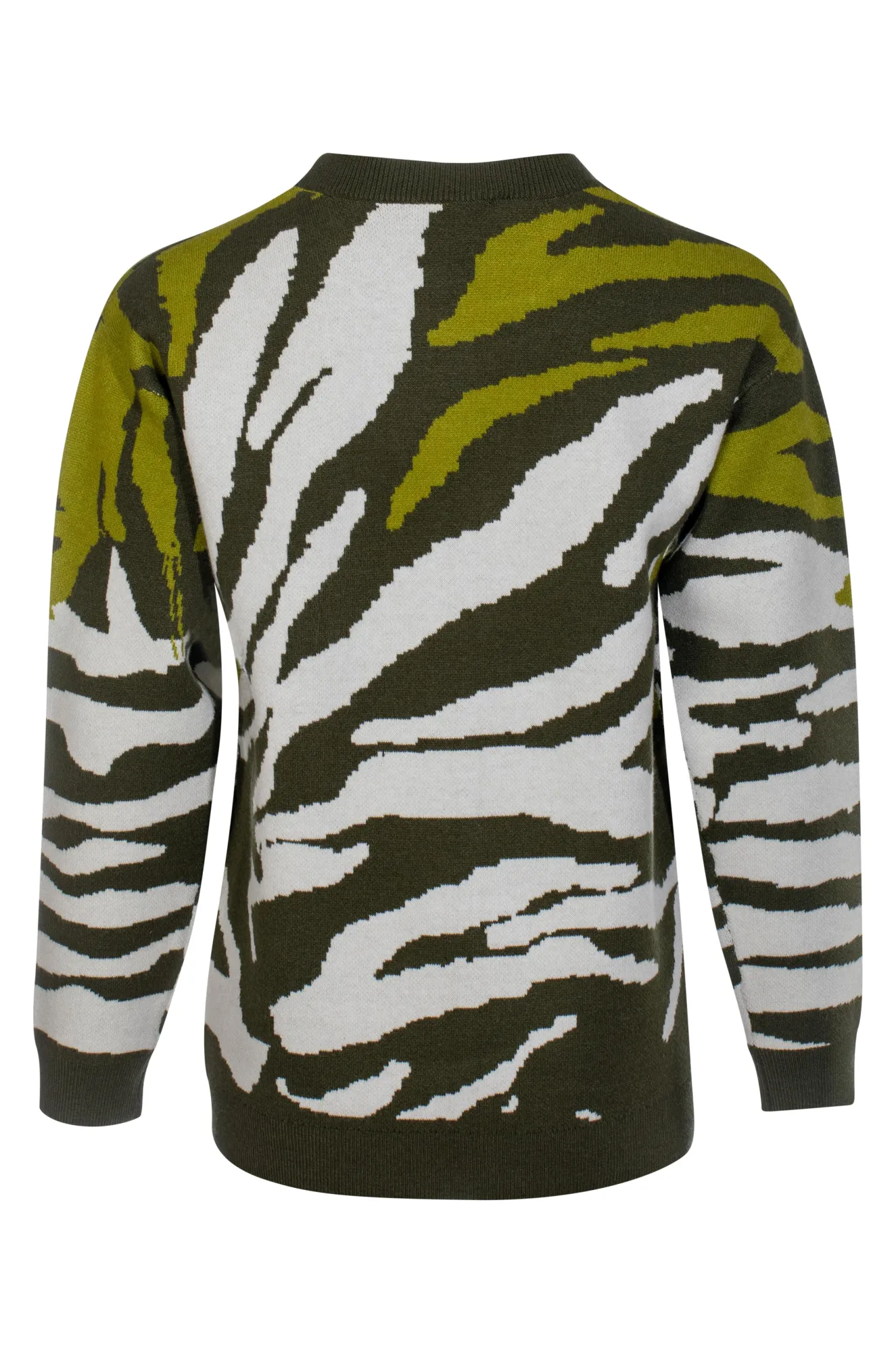 Abstract Animal print Jumper | Oliv Chrtruse Parchmnt | 6971ZZ