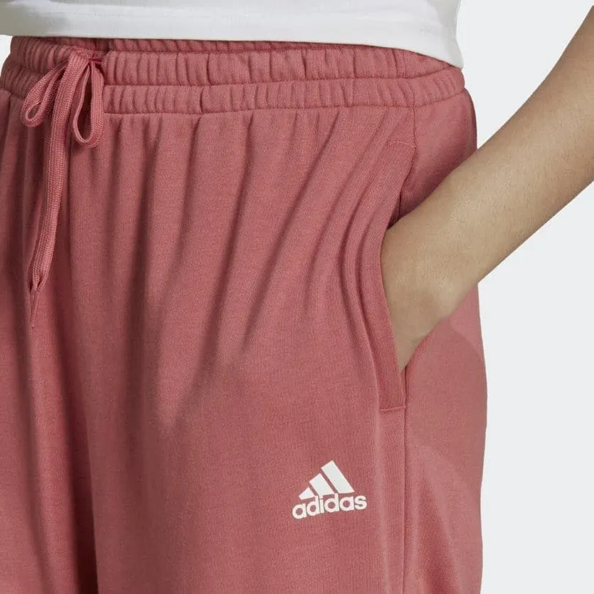 Adidas Hyperglam 3-stripes Oversized Cuffed Joggers With Side Zippers