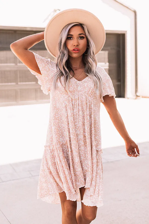 All Of My Love Babydoll Dress In Champagne