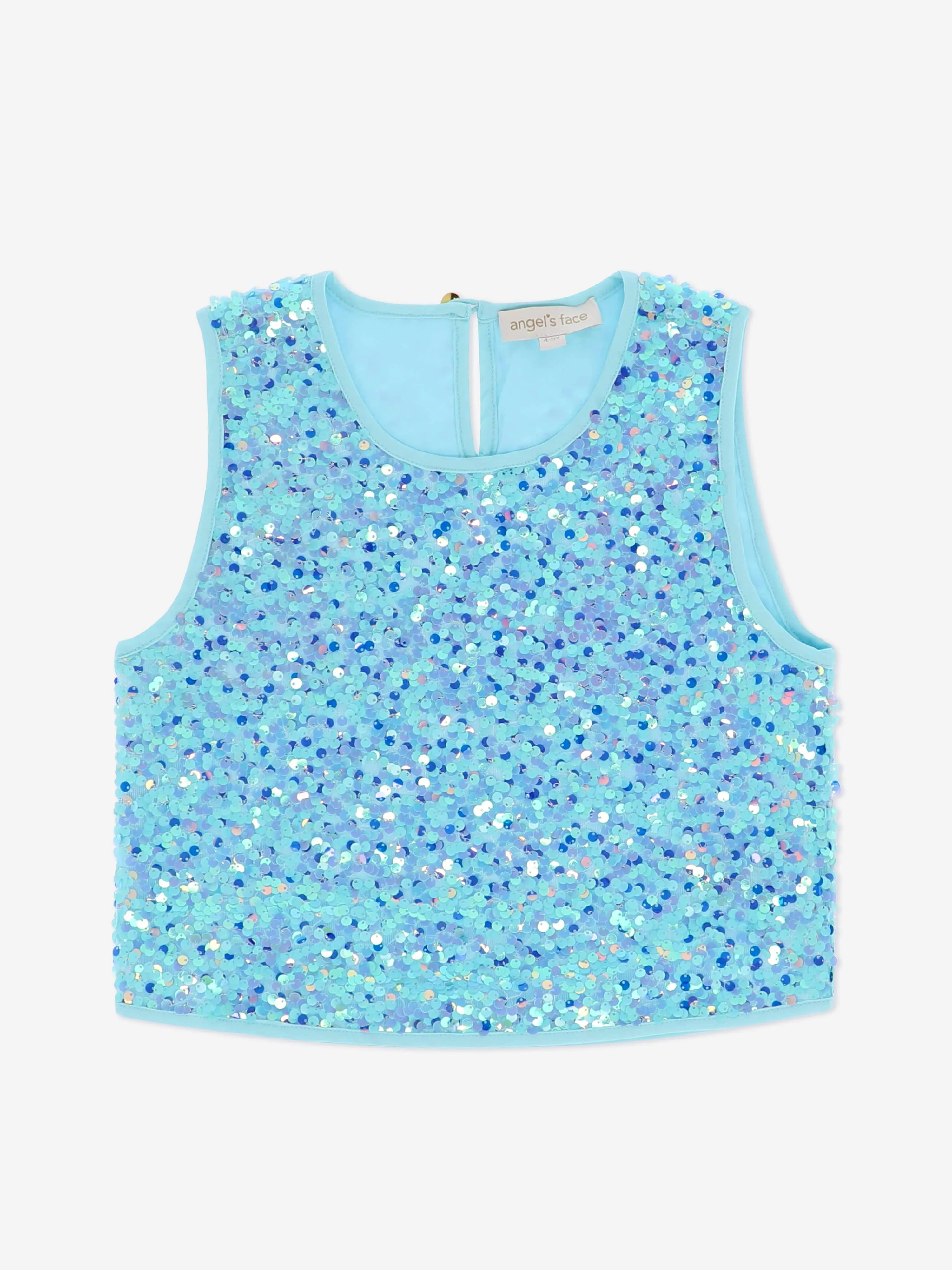 Angels Face Girls Diva Sequin Top in Blue