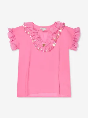 Angels Face Girls Irena Sequin Kaftan in Pink