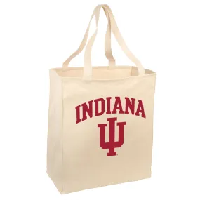 Arch Logo Indiana Port Authority Tote Bag - Natural