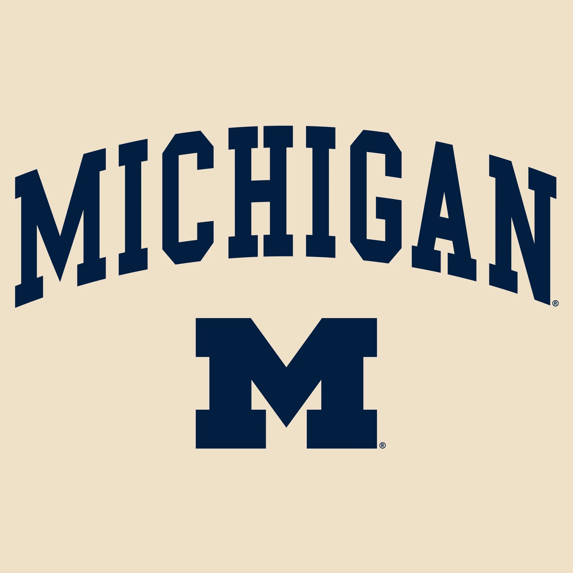 Arch Logo University of Michigan Port Authority Tote Bag - Natural