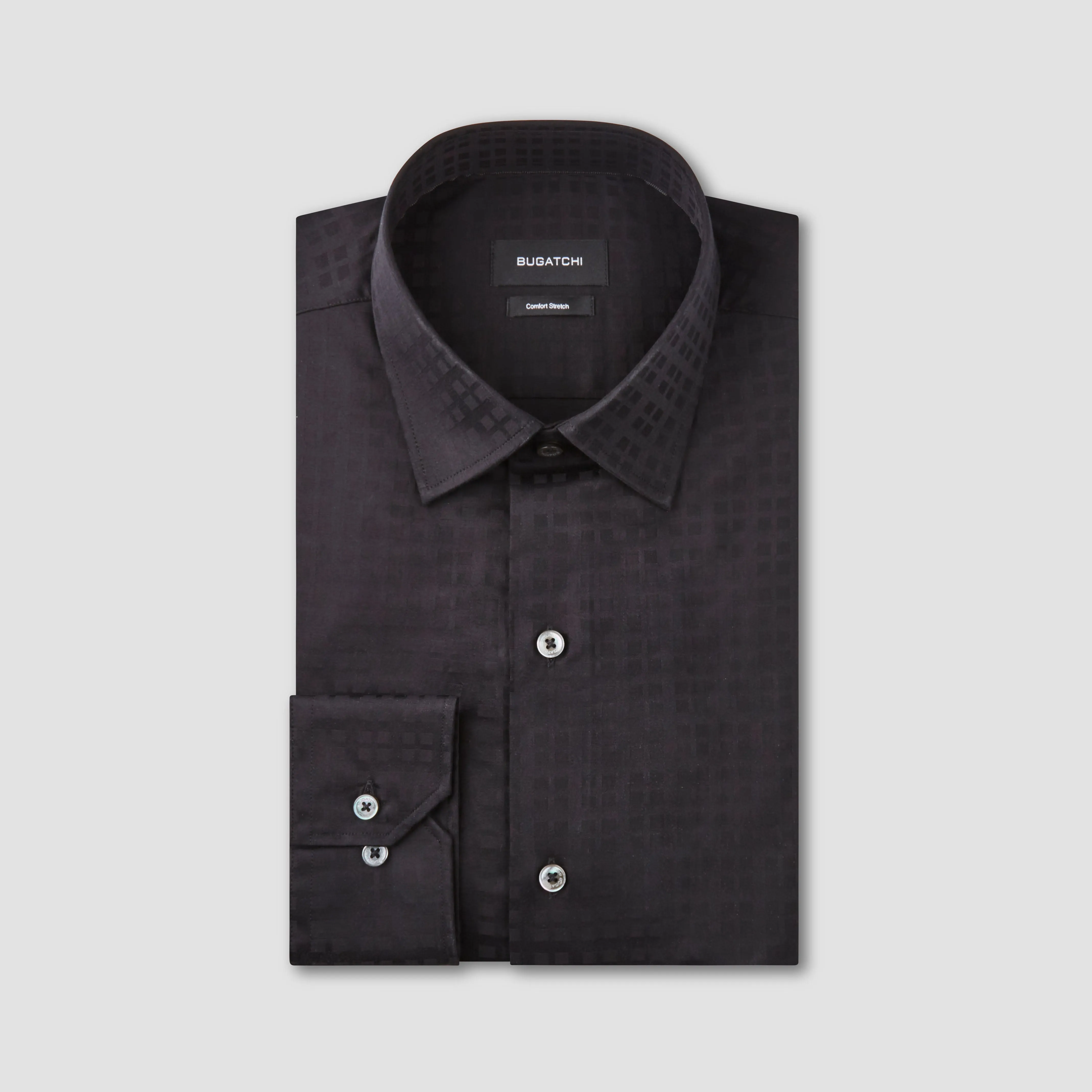 Arthur Small Check Jacquard Dress Shirt