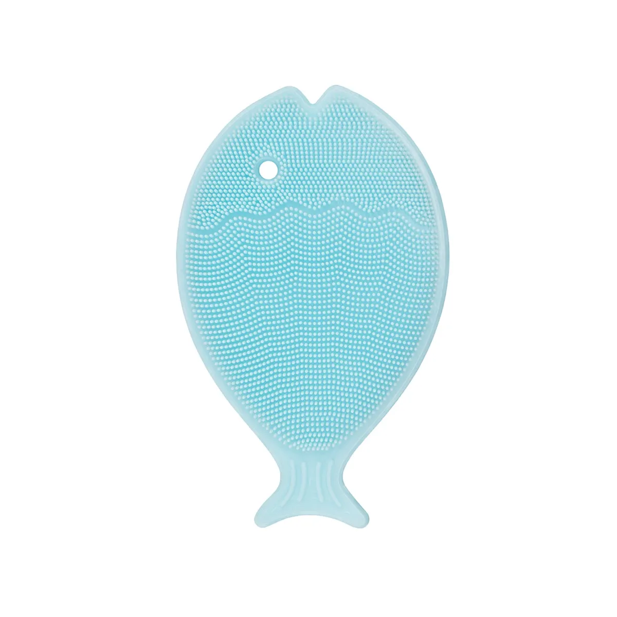 Bathin' Smart Silicone Bath Scrub - Mini Fish Scrub with suction cup for cradle cap