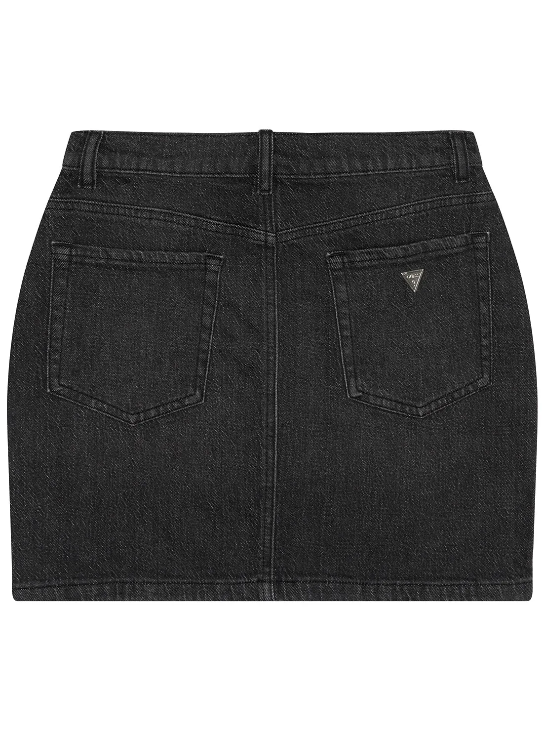 Black Denim Mini Skirt (7-16)