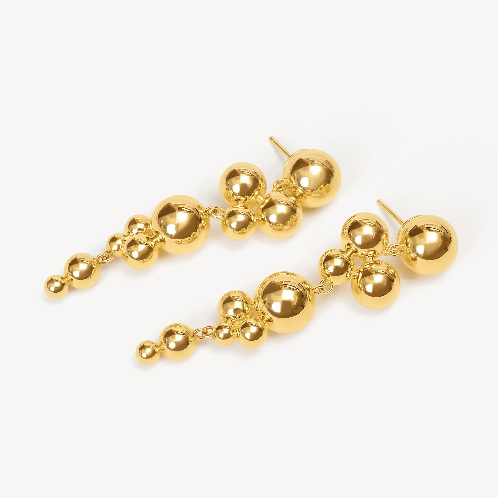 Bubbly Linear Drop Earrings