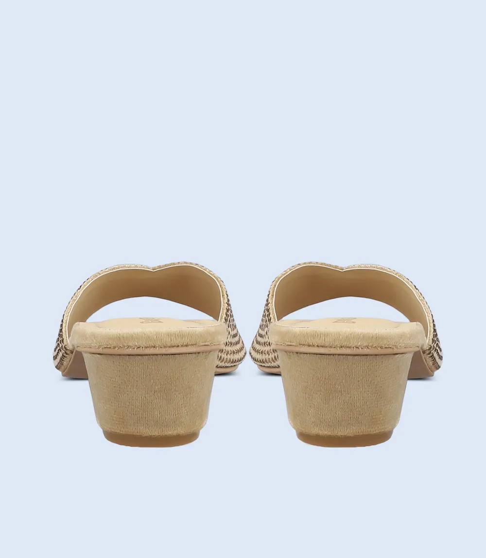 BW10061-GOLDEN-Women Slipper Heel