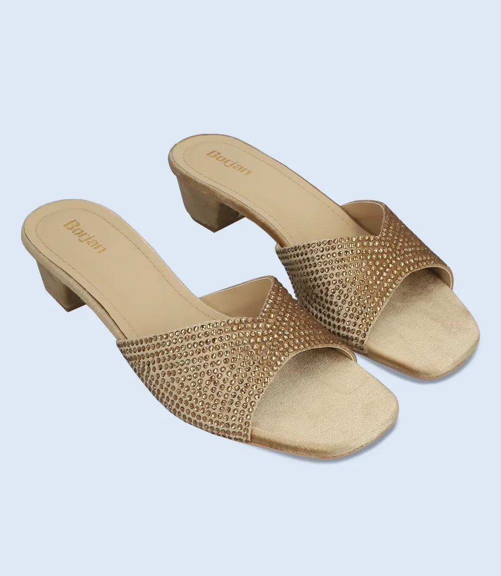 BW10061-GOLDEN-Women Slipper Heel