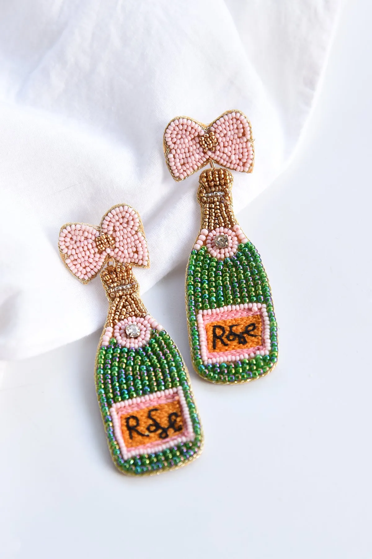 CHAMPAGNE BOTTLE EARRINGS