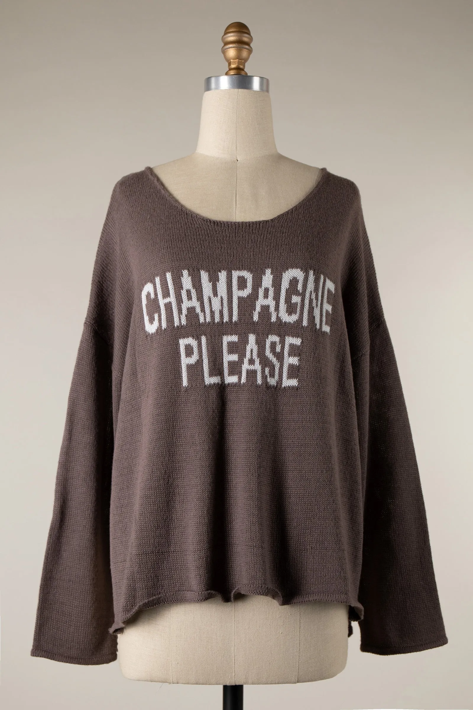 CHAMPAGNE PLEASE KNIT LIGHTWEIGHT SWEATER W8005 1 PACK