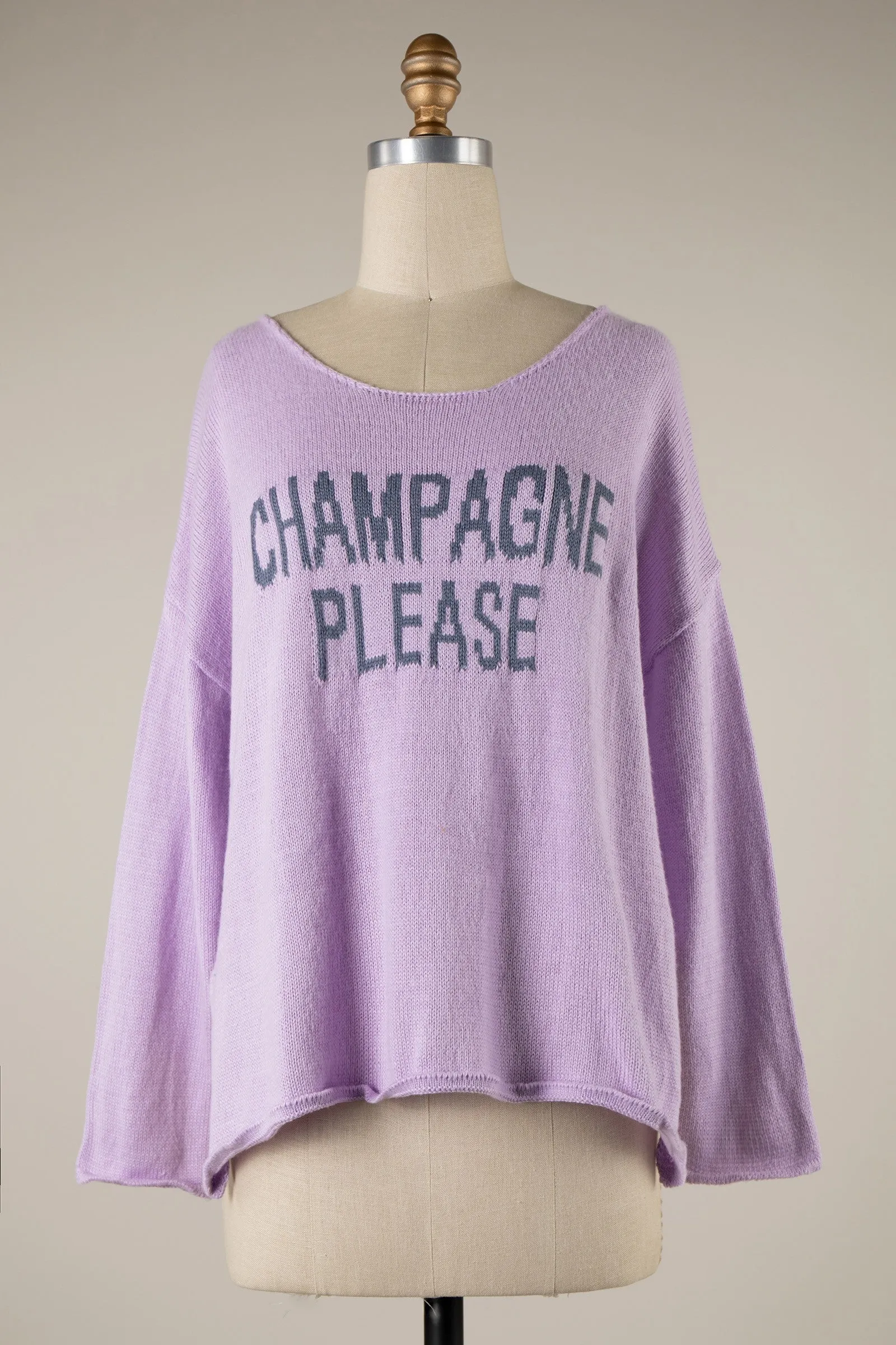 CHAMPAGNE PLEASE KNIT LIGHTWEIGHT SWEATER W8005 1 PACK