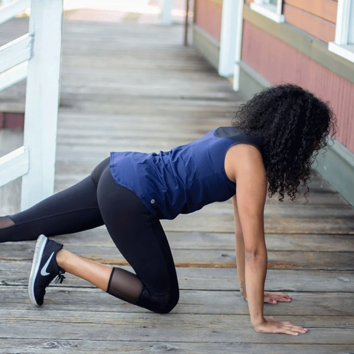 Final Sale Navy Mantra High Low Tank