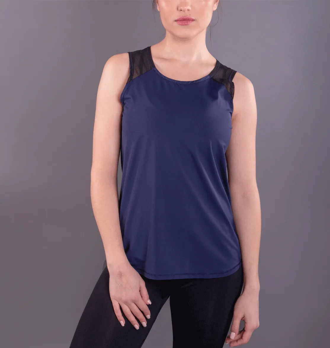 Final Sale Navy Mantra High Low Tank