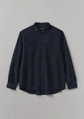 Garment Dyed Point Collar Shirt | Midnight