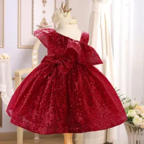 Girl Baptism Sequin Princess Dress