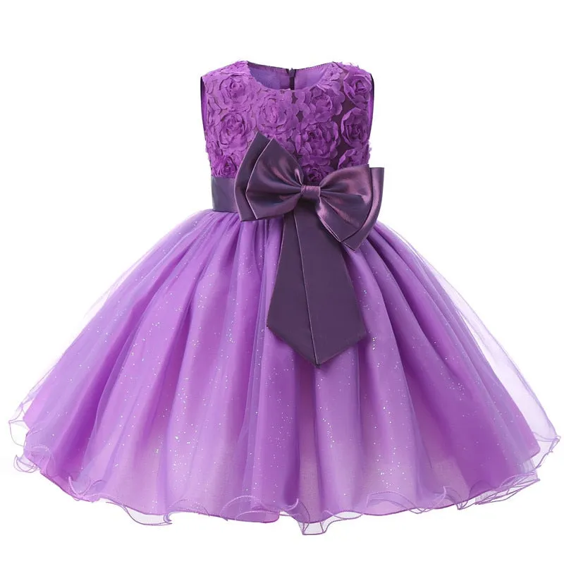 Girls Sequin Lace Tulle Gown