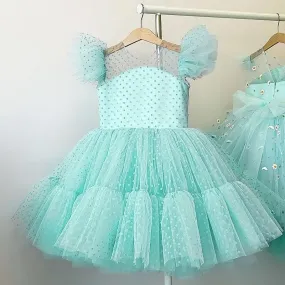 Girls Sequin Lace Tulle Gown