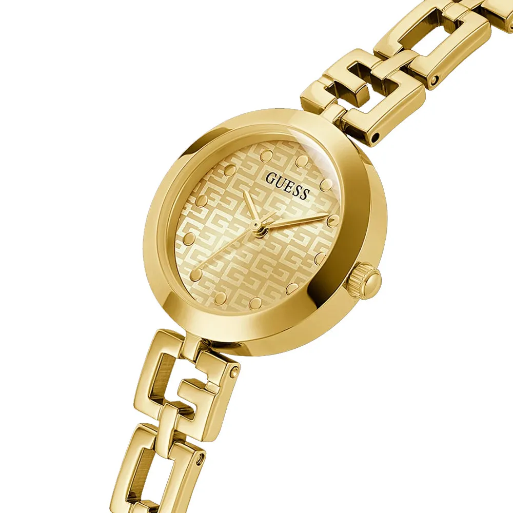 Guess Lady G Gold Tone Stainless Steel Strap Ladies Watch GW0549L2