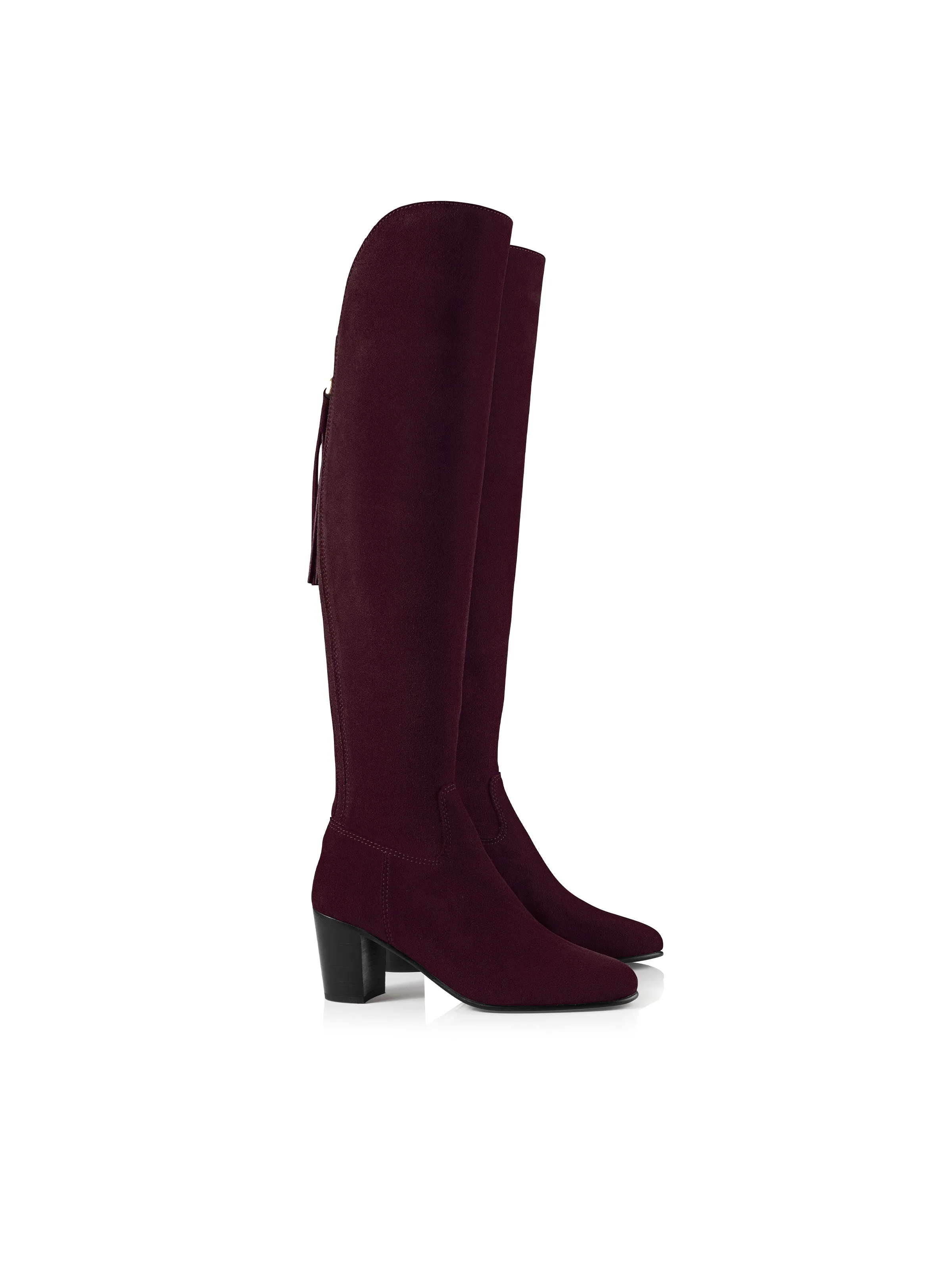 Heeled Amira - Plum Suede