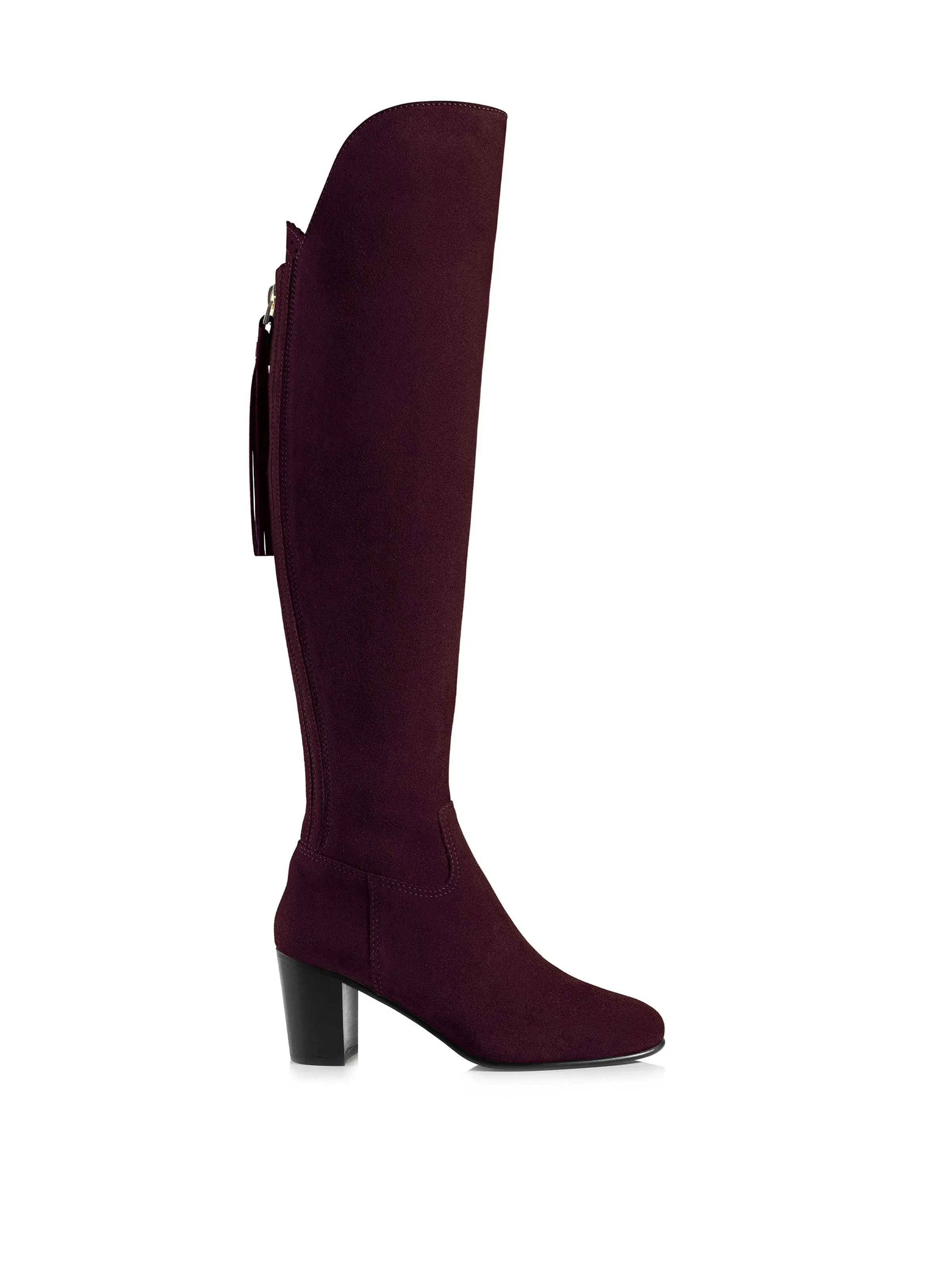 Heeled Amira - Plum Suede