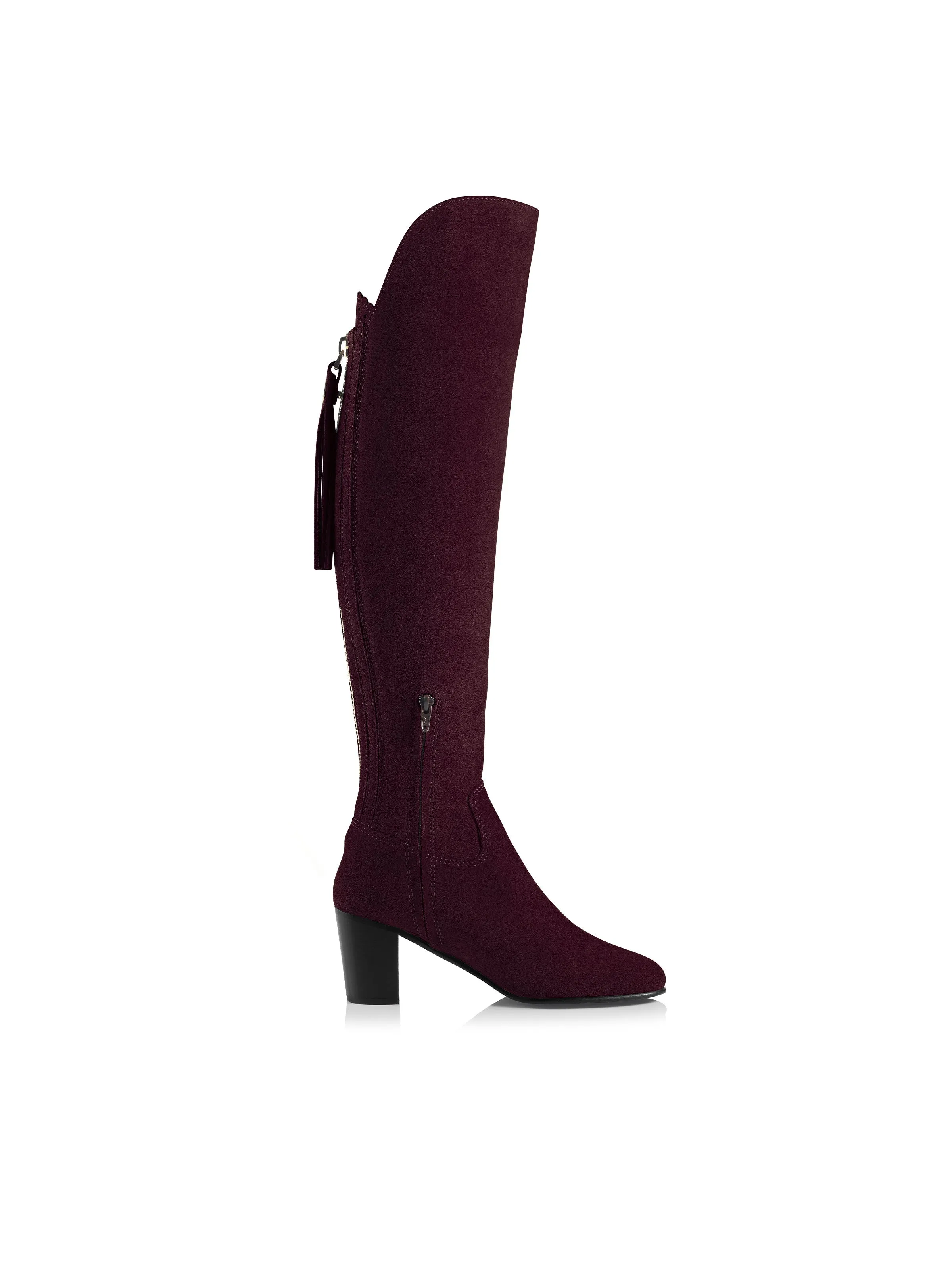 Heeled Amira - Plum Suede