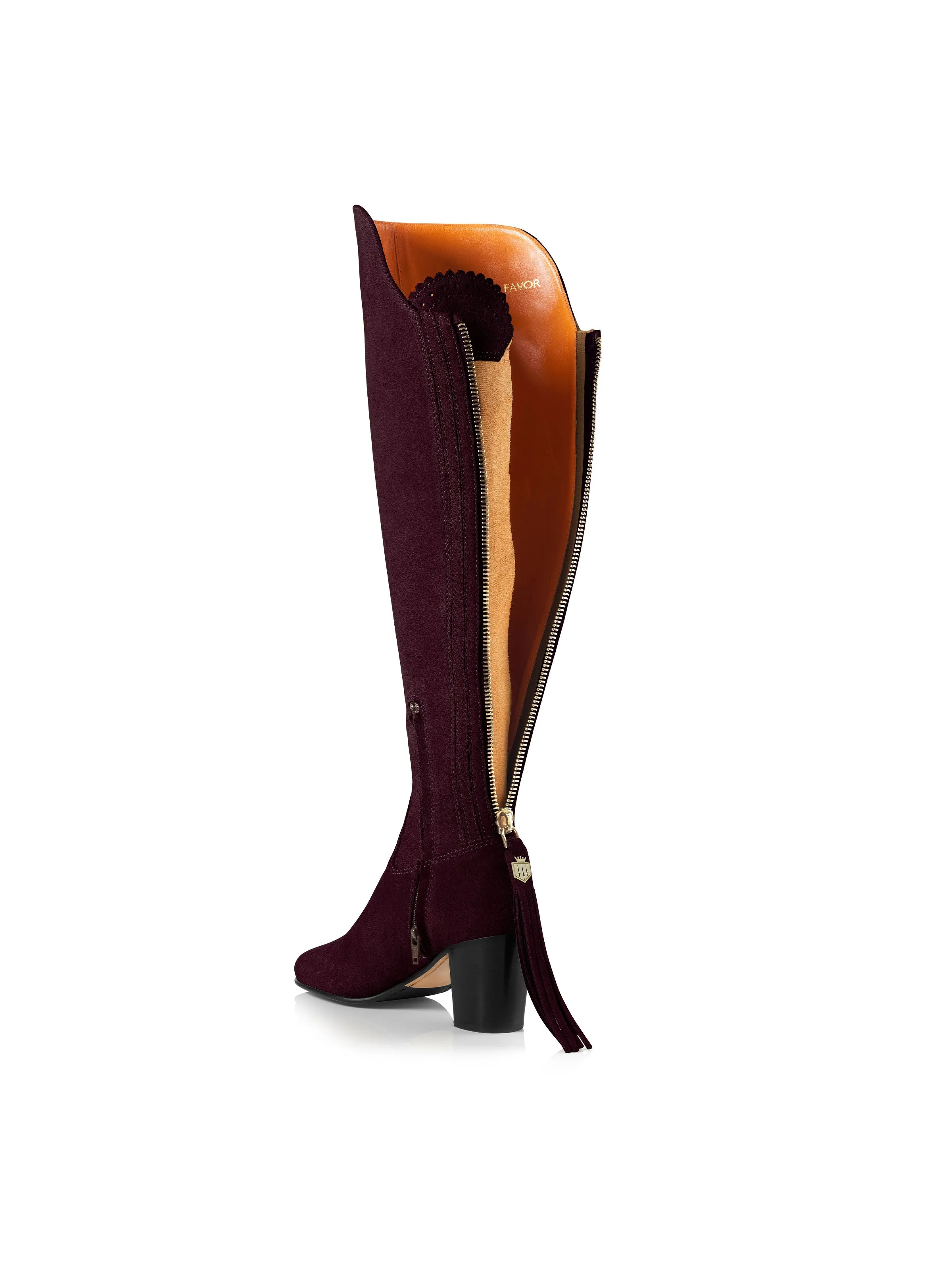 Heeled Amira - Plum Suede