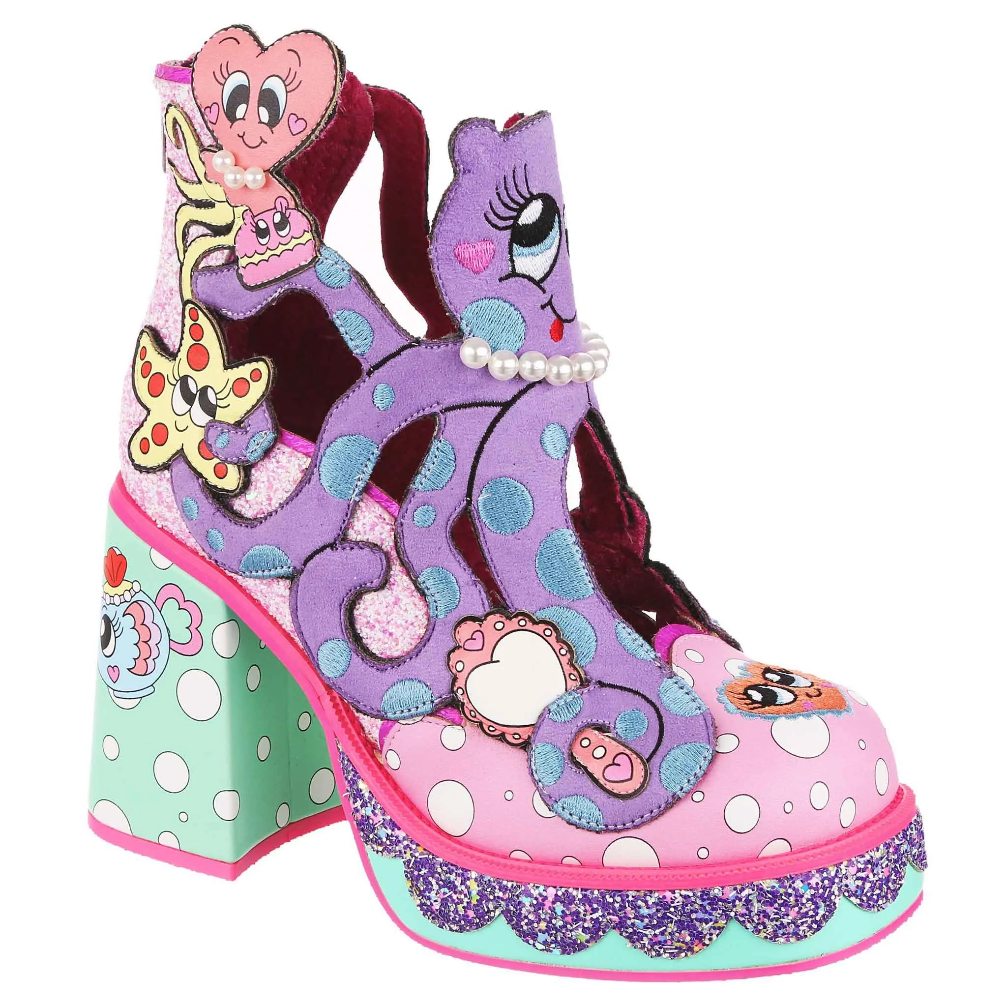 Irregular Choice Womens Octo Party Boot - Lilac