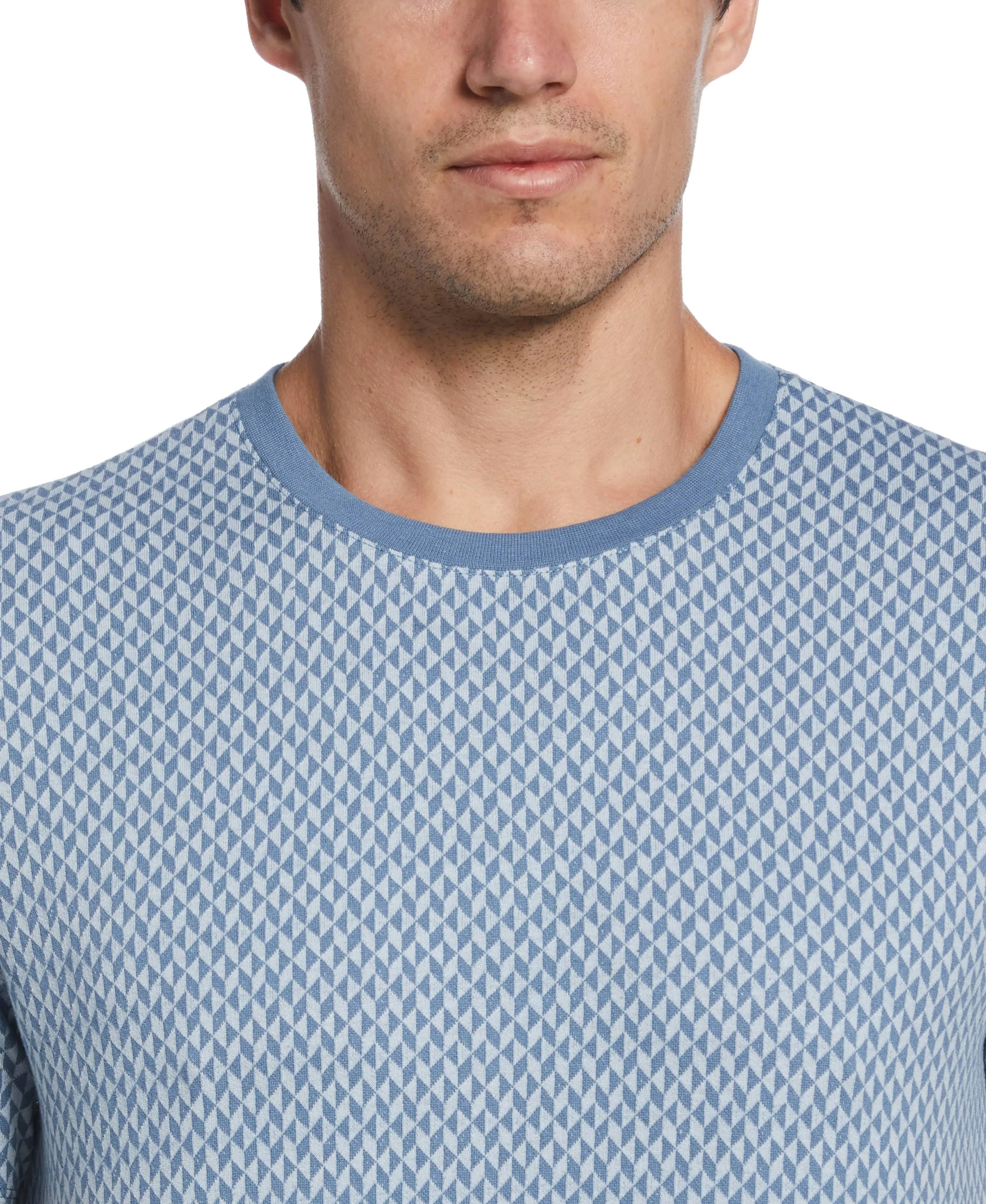 Jacquard Crew Neck Tee