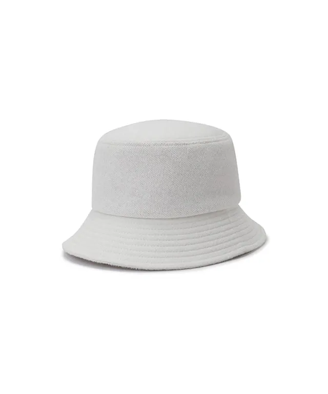 Jacquard Triple Logo Bucket Hat - White