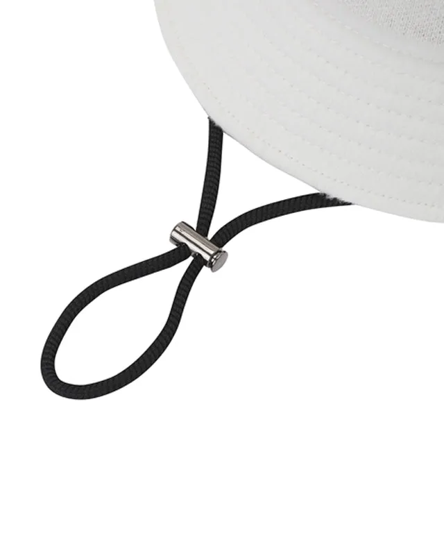 Jacquard Triple Logo Bucket Hat - White