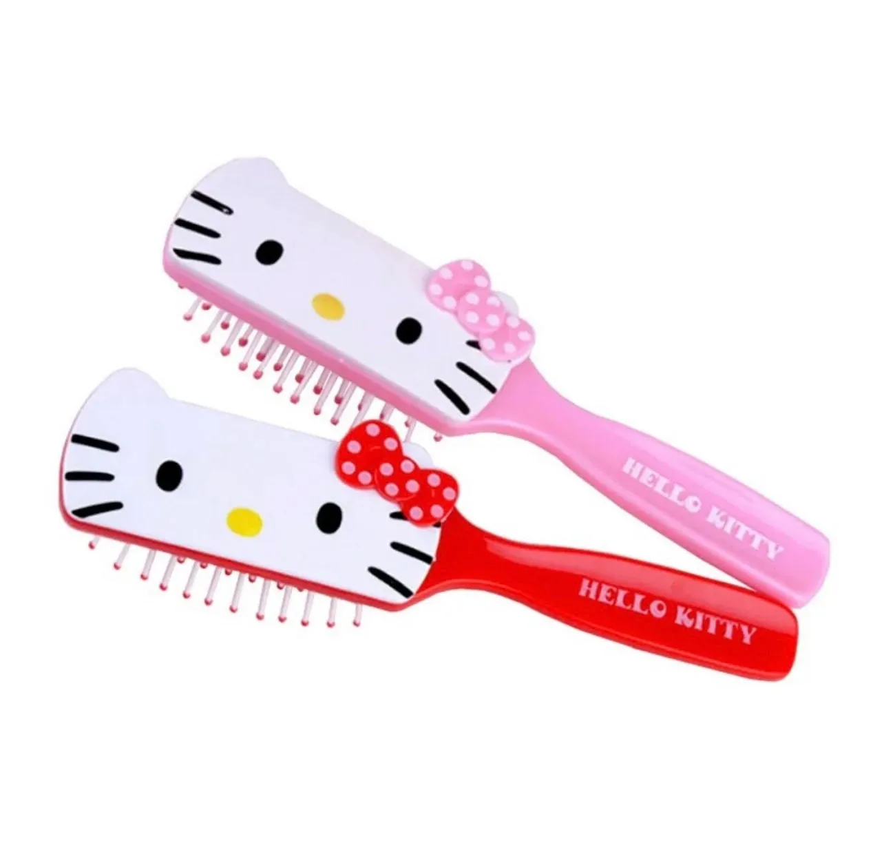 Kawaii Cute Hair Brush Pink and Red