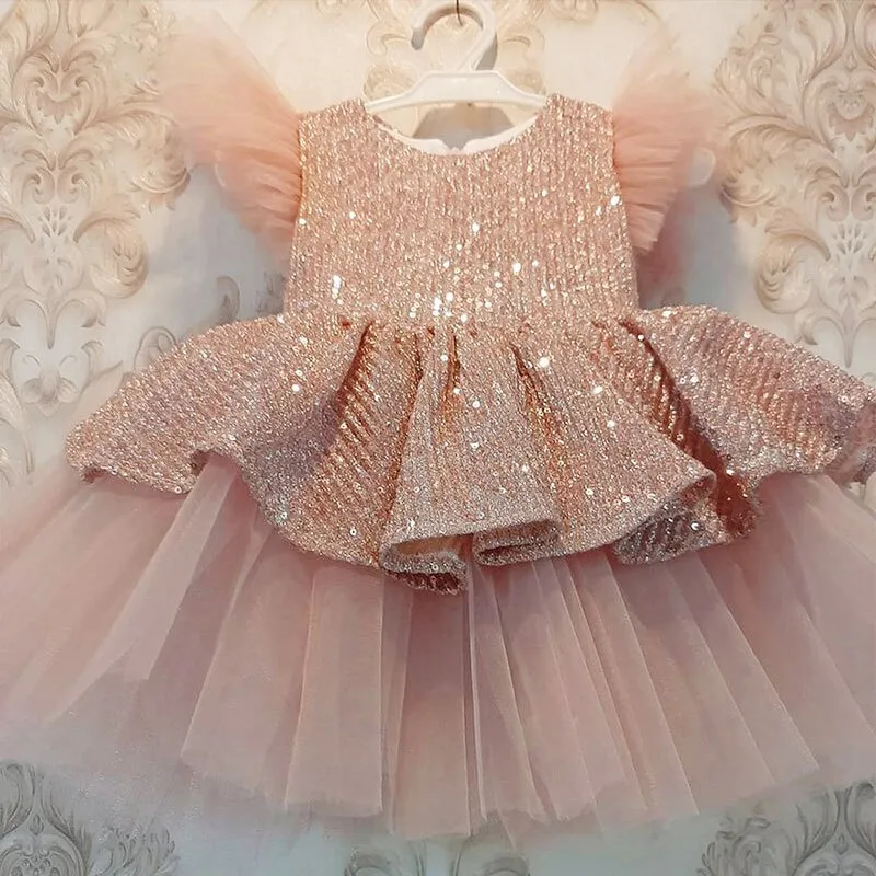 Kids Sequin Cake Dress