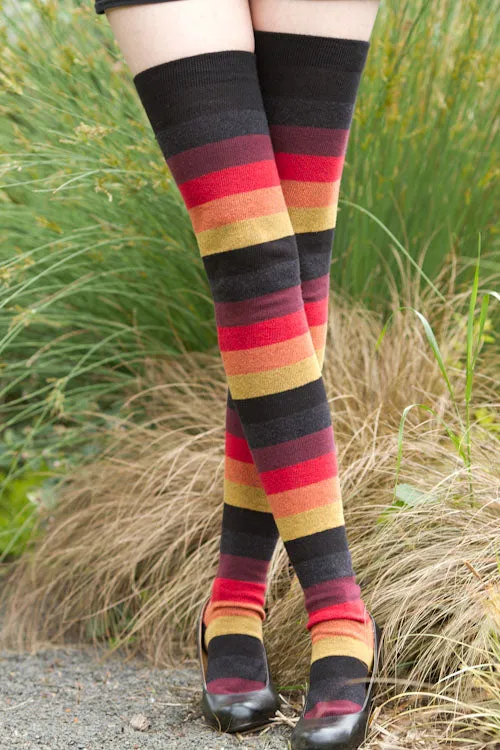 Longer Elemental Stripe Extraordinary Socks