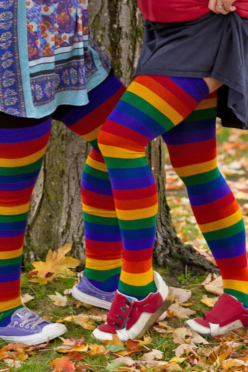 Longer Radiant Rainbow Extraordinary Socks