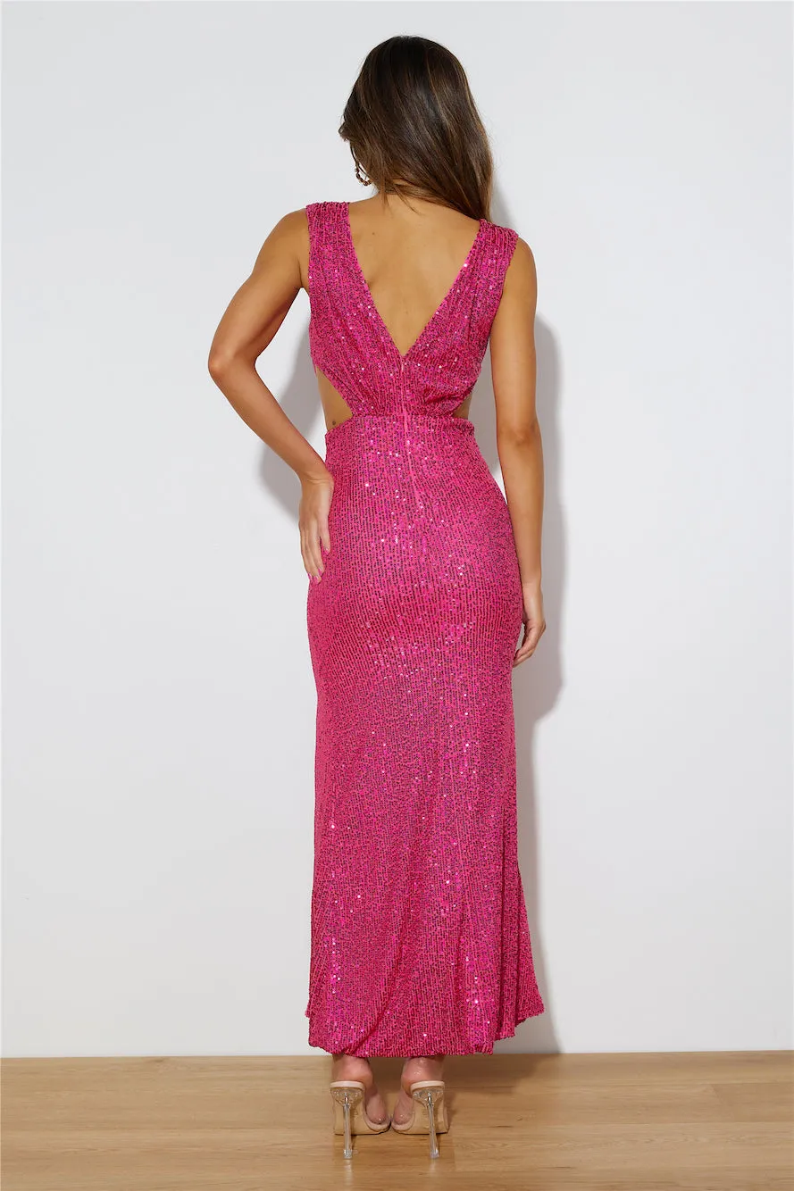 Love Me Sequin Maxi Dress Pink