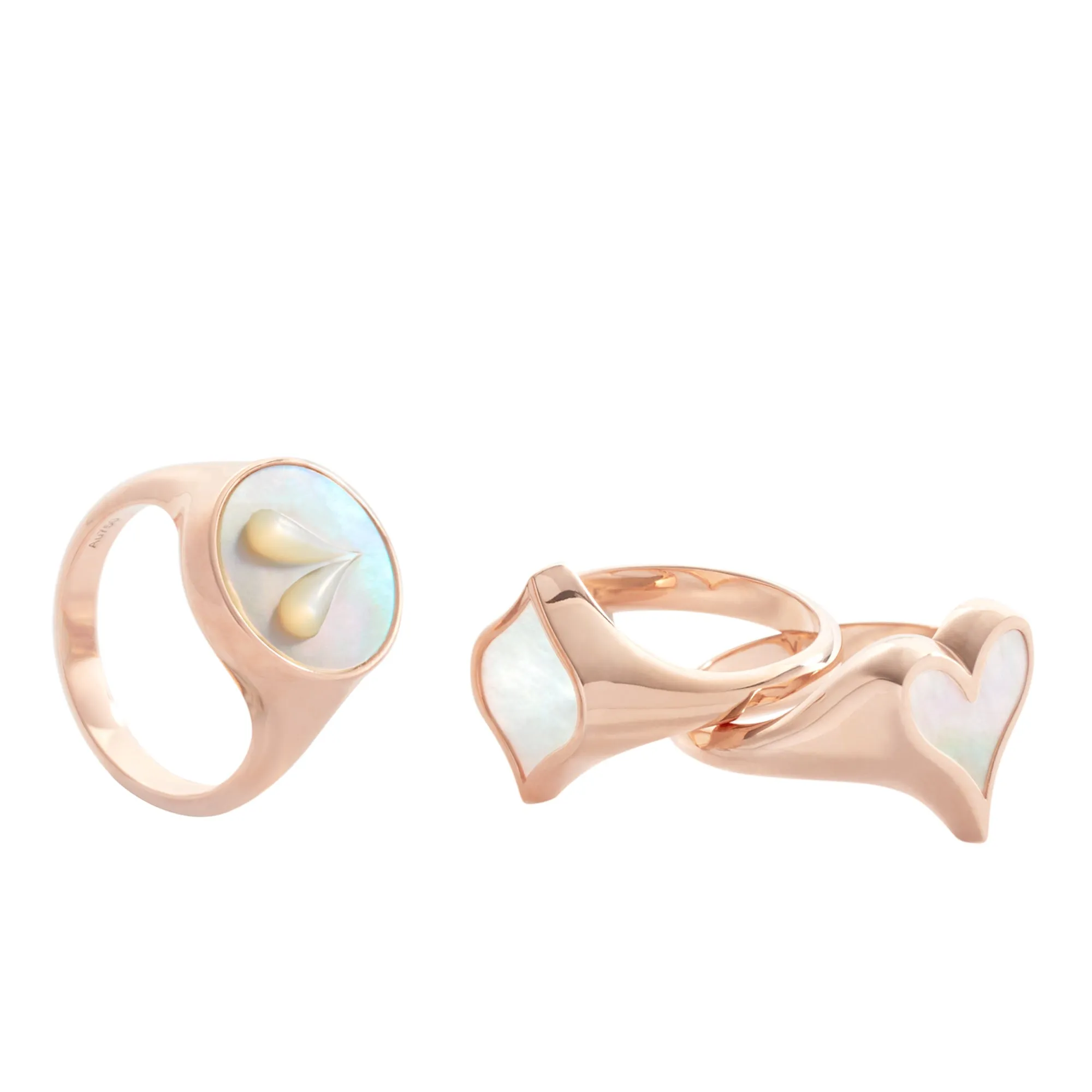 Love Signet Ring 10mm in 18k Rose Gold