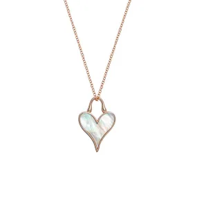 LoveLock Pendant 12mm in 18k Rose Gold and Mother-of-Pearl