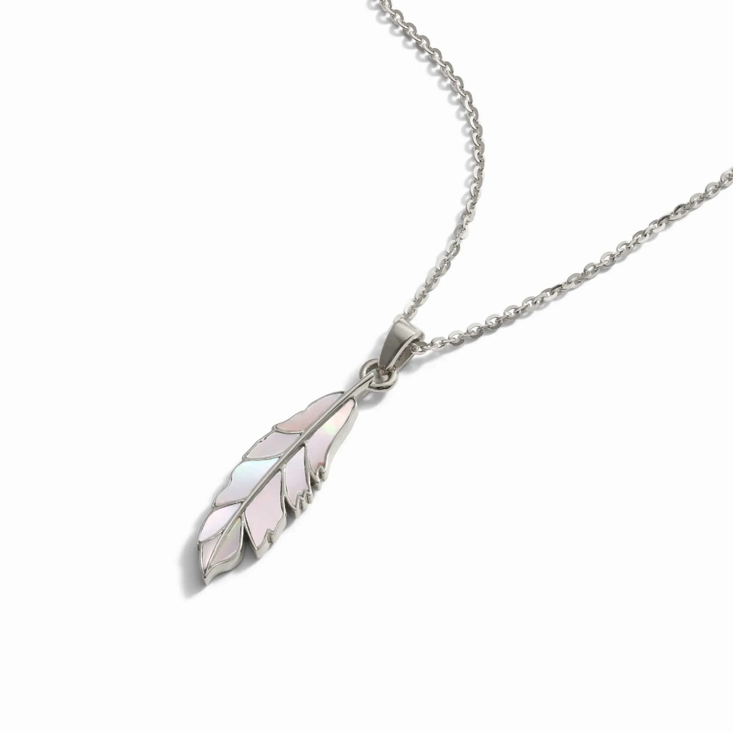 Mother of Pearl Feather Amulet