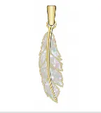 Mother of Pearl Feather Amulet