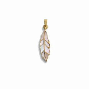 Mother of Pearl Feather Amulet