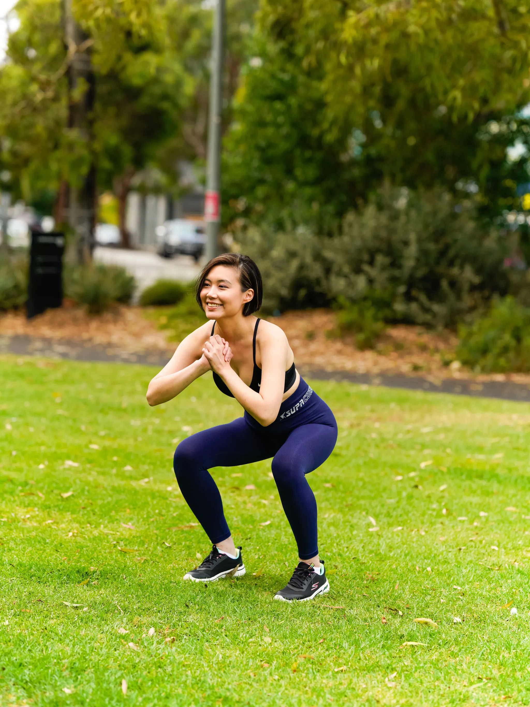 Patented Coretech® Kathy body mapped 7/8 power running leggings with Pocket -Black/Navy/Blue