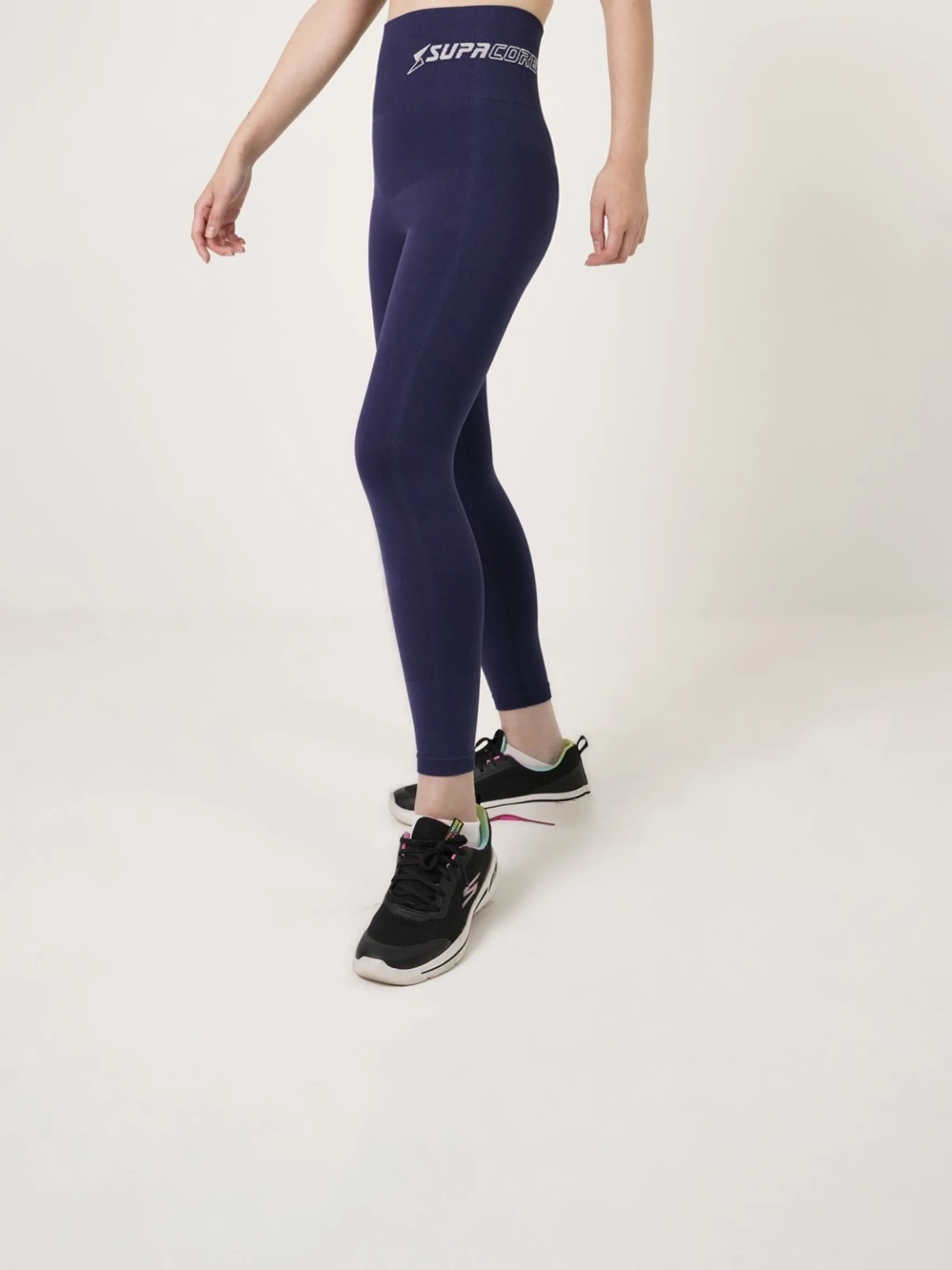 Patented Coretech® Kathy body mapped 7/8 power running leggings with Pocket -Black/Navy/Blue