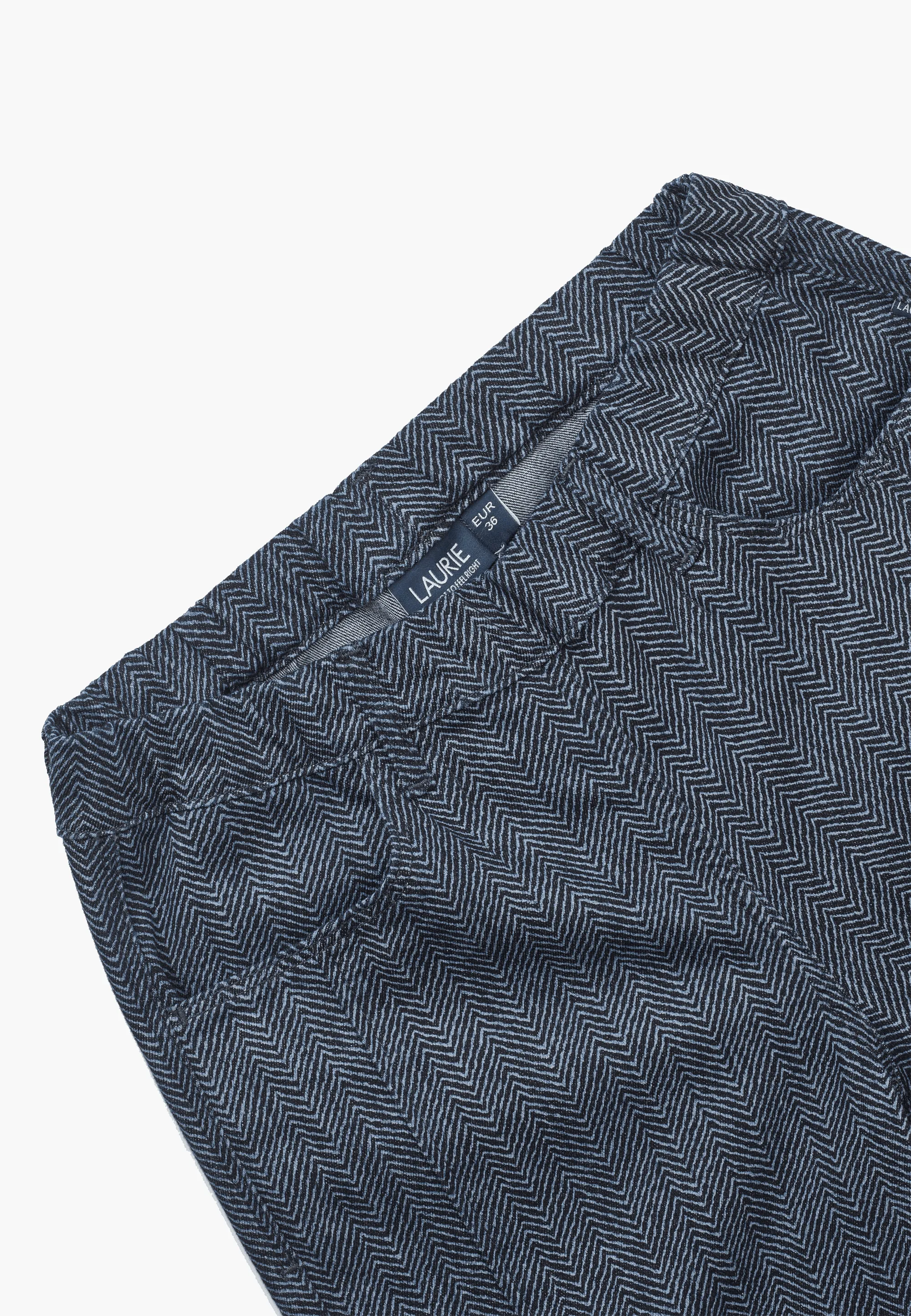 Piper Pure Regular Crop - Blue Denim Herringbone