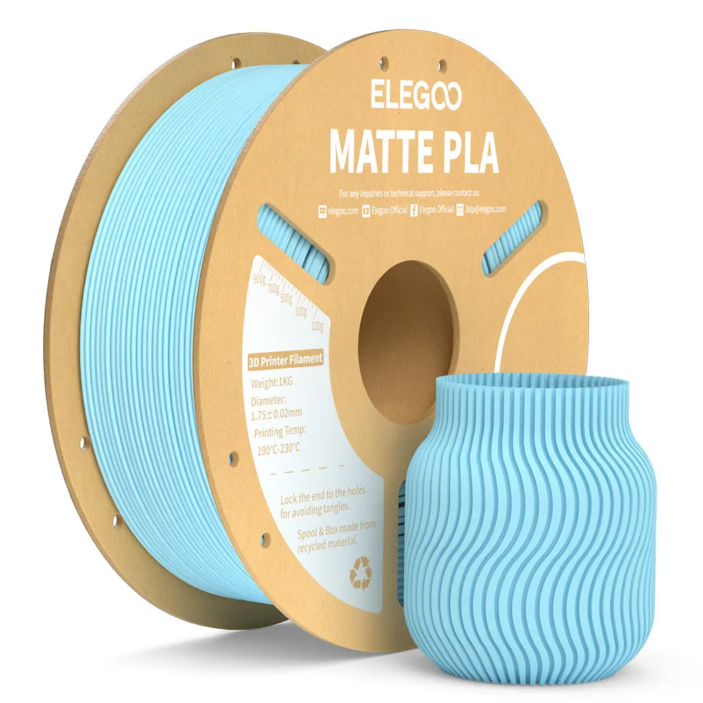 PLA MATTE Filament 1.75mm Colored 1KG