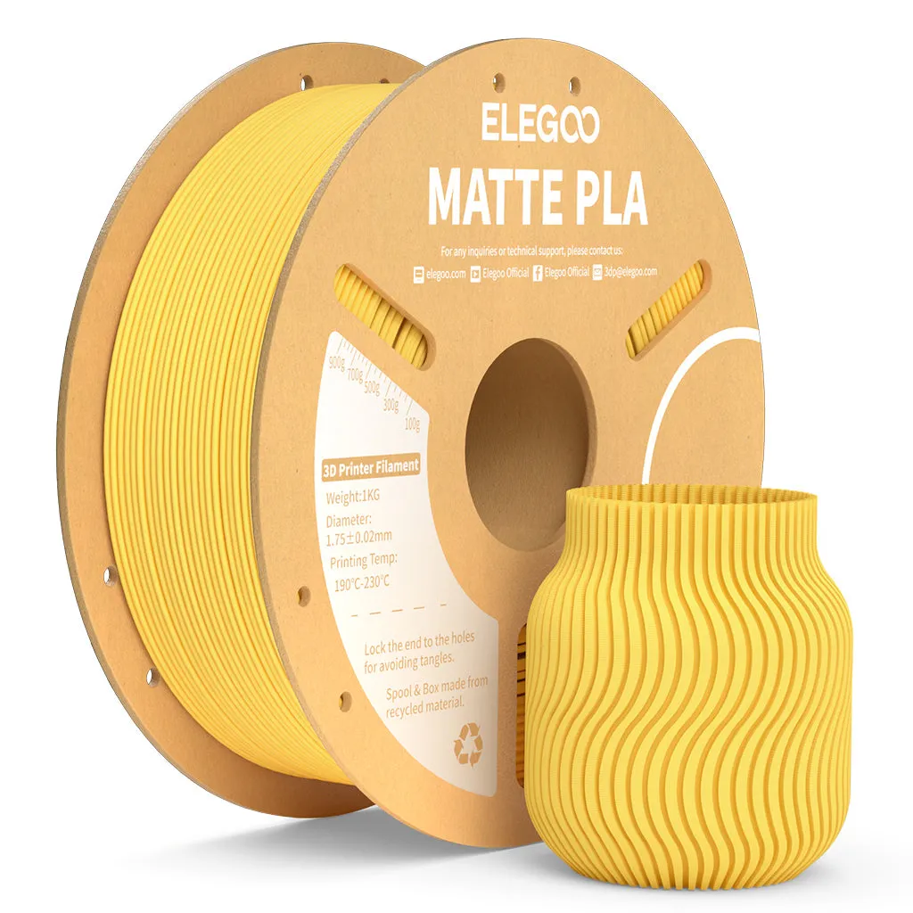 PLA MATTE Filament 1.75mm Colored 1KG