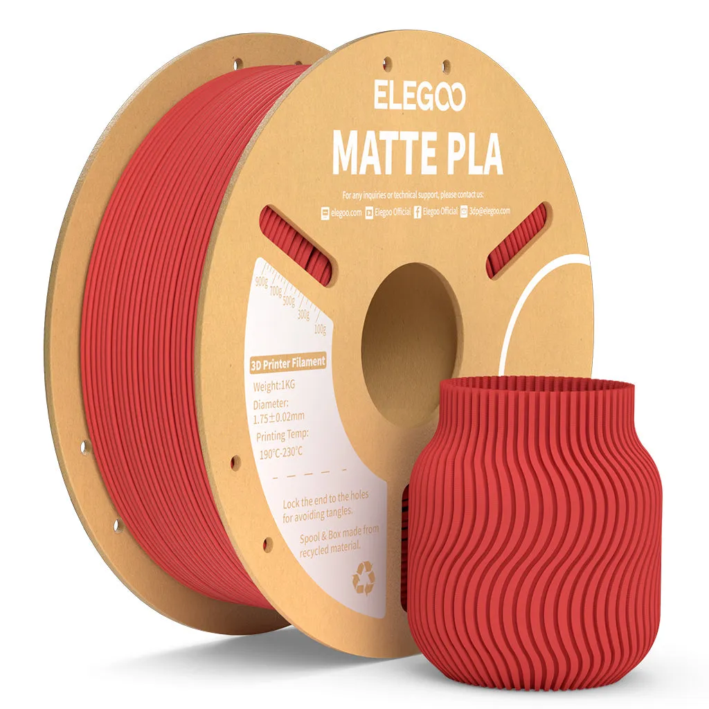 PLA MATTE Filament 1.75mm Colored 1KG