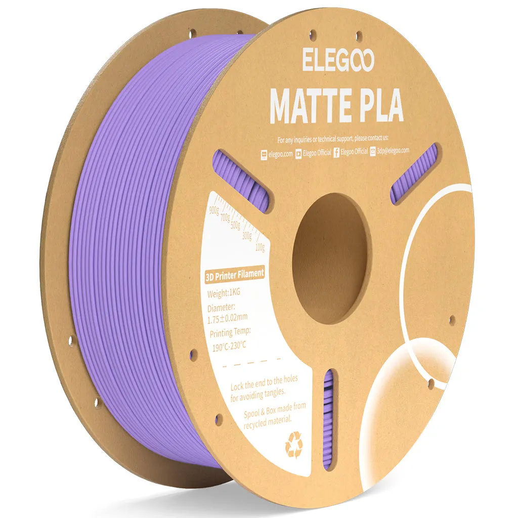 PLA MATTE Filament 1.75mm Colored 1KG