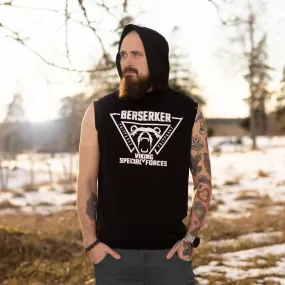 Premium Sleeveless Hoodie, Berserker, Black