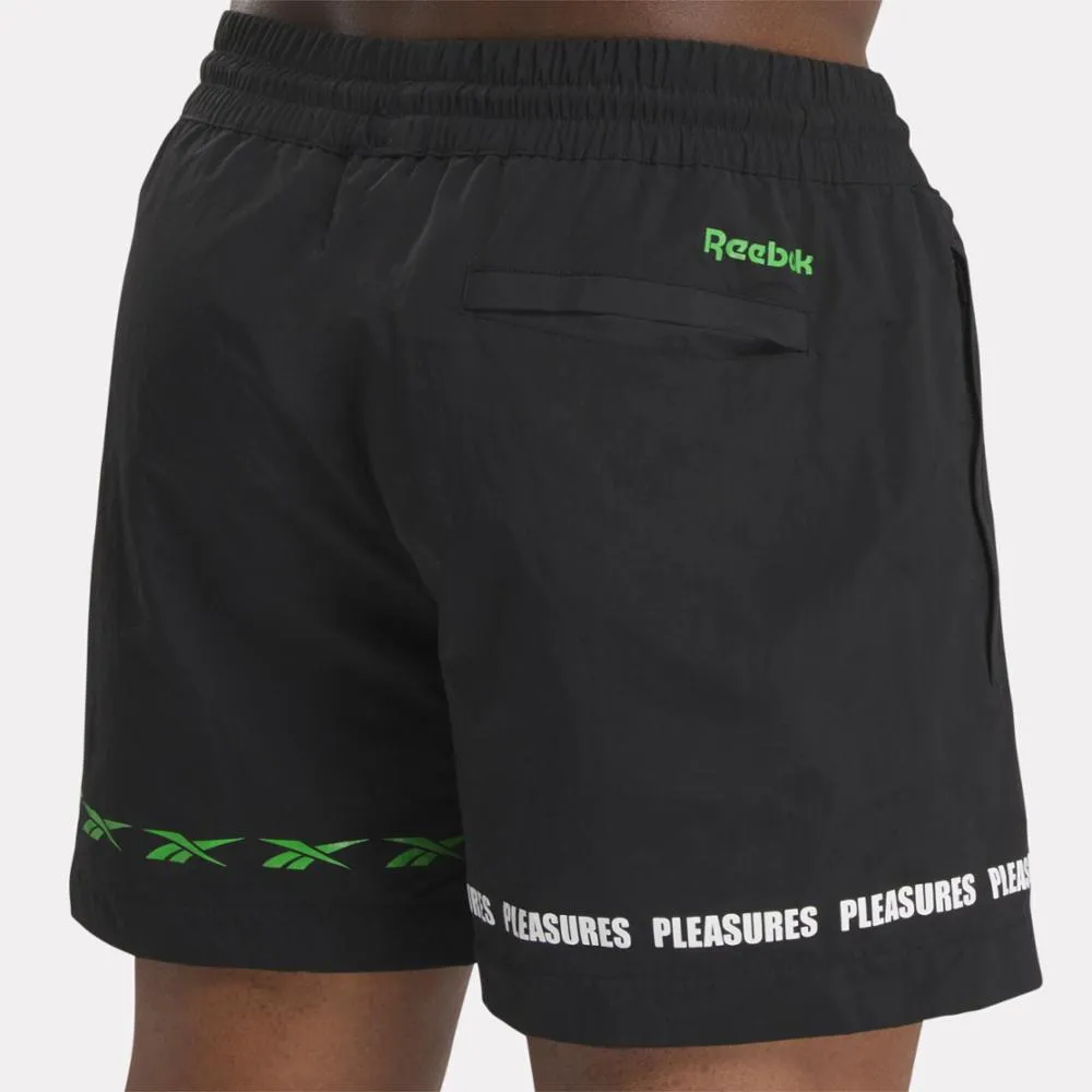 Reebok Apparel Men Reebok x Pleasures Shorts BLACK